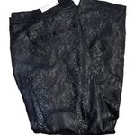 Lane Bryant  Black Coated Snake Print The Allie Ankle Pant NWT‎ 16P Photo 4