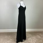 Vera Wang  Backless Cut Out A-Line Long Evening Gown Black Size 4 Formal Dress Photo 2