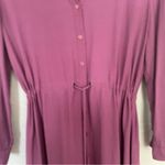 Eileen Fisher  Purple Long Sleeve A-Line Minimalist Work Shirt Dress Photo 2
