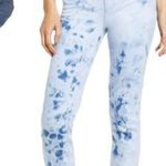 Paige Hoxton Slim Crop Raw Hem Jeans Size 27 Tie Dye blue & white NEW Photo 5