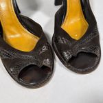 Chloé Chloe Leather Suede Cut‎ Out Peep Toe Heels Women's 38.5 (US 8.5) Photo 2