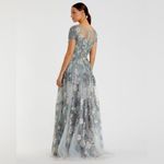 Mac Duggal 20294 Green Floral Embroidered Short Sleeve Gown Photo 7