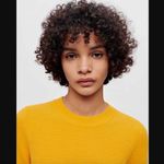 RE/DONE Waffle Slim Pullover Yellow Orange Lightweight Knit Top L Photo 1