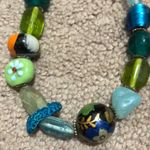 BKE NWT  Buckle Necklace Blue Bead Floral Photo 1