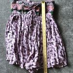 Free People  Elowen Tube Strapless Romper Print Purple XS Boho Lavender Floral Photo 7
