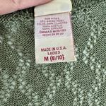 Vintage Crochet Cottagecore Top Olive Green‎ Green Size M Photo 7