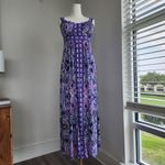 Apt. 9 Y2K  Blue Purple Floral Paisley Maxi Sun Dress M Photo 8