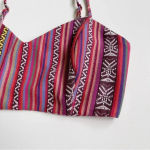 Show Me Your Mumu Tai Bandeau Crop Top Size Small Piñata Pink Textile Festival Photo 5