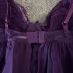 Inner Secrets Vintage Purple Mesh Ribbon Lace Nightgown Nightie Cami Womens M Size M Photo 7