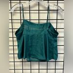 Urban Outfitters Women’s  Green Satin Crop Top Size M Photo 3