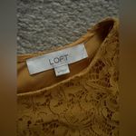 Loft Womens  mustard yellow lace shirt dress Photo 2