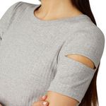 Helmut Lang  Slash sleeve wide rib knit cotton jersey T-shirt mini dress size XS Photo 3