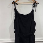 City Chic  overalls short romper adjustable ties 16 NEW black pockets Photo 2