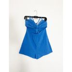 NWT SNDYS X Revolve Boat Linen Romper Size Medium Blue Cut Out Lightweight Photo 3