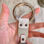 Antoniazzi Firenze White Leather Waist Belt w/ Pewter Metal Design (Size Large) Silver Photo 2