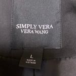 Vera Wang  Women's Black One Button Notch Collar Long Sleeve Blazer Coat Jacket L Photo 3