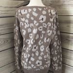 Loft Beige Leopard Print Sweater Photo 5