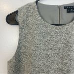 Theory NWT  Rained K Felt Knit Wool Blend Grey Sleeveless Mini Sheath Dress Sz 6 Photo 5
