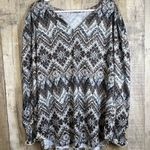 Unbranded Xxl Tribal Print Notched V Photo 0