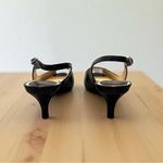 Calvin Klein Cole Haun Glossy Black Slingback Heels with Peep Toe Size 8.5 B Patent Luxury Photo 2