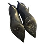 Max Mara Women's Black Pree Kitten Heel Leather Pumps Size 37.5 NWOT/box Photo 5