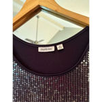 Joan Rivers ‎ Dark Purple Sequins Top Size Medium Photo 3