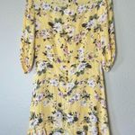 Faithfull the Brand Faithful The Brand Yellow Jeanette Floral Mini Dress Size Small Photo 2