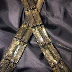 Calvin Klein Black Formal Dress Evening Gown  Size 2 Gold Straps Satin Photo 6