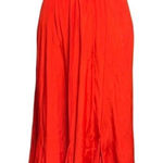 Vintage Desert West by Sherry Holt Cherry Red Flowy Long Maxi Skirt Women Small Photo 0
