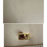 Anne Shaughnessy Genuine Leather Beige Twist Lock Crossbody Bag Photo 11