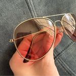 Aviator transparent Sunglasses / glasses ( gradient ) Brown Photo 2
