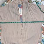 Double Zero  small women’s tan cardigan boho floral crochet back flaw shown Photo 8