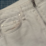 Rag and Bone  White Denim Zipper Distressed Mini Skirt in Size 24 Photo 4