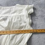 J.Crew XS‎ White Ruffle Peplum Button Top Boho Cotton Summer Blouse Tassel Waist Size M Photo 7