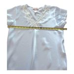 Oscar de la Renta  blue satin lace trim nightgown Small Photo 5