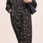 Anthropologie KACHEL for Black Constellation Jumpsuit 16 Silk Viscose Blend Photo 0