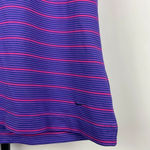 Nike Golf Purple Striped Dri-Fit Short Sleeve Polo Shirt Photo 2