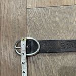 Fossil Vintage  Brown Tooled Leather Belt Cutouts Women’s Size Large Photo 6