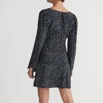 Madewell Seamed Long-Sleeve Mini Dress in Ditsy Floral Blue Square Neck Photo 1