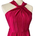 A New Day NWOT Pleated Halter Midi Dress Pink XS Cocktail Party Wedding Guest Photo 2