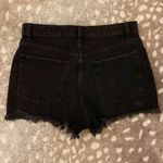 ZARA High Waist Ripped Shorts, Black size 8 Photo 2