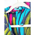 SIKA Ada Fit & Flare Shirtdress Dark Neon Floral Belted Size 6 Black Photo 4