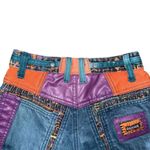 VTG 80 90s Major Damage Patchwork Denim Shorts Sz 22 Rare Y2K Hip Hop Streetwear Blue Photo 3