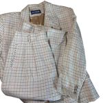 VTG J.G. Hook Houndstooth Wool Blazer Skirt Suit Size 12 Light Academia Tan Photo 2