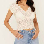 ZARA  Cream Lace Crop Top Photo 0