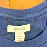 Madewell  Navy Blue Pullover Long Sleeve Sweatshirt Photo 3