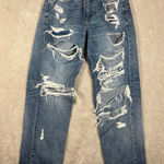 American Eagle  90s boyfriend jeans relaxed fit size 4 distressed raw hem Photo 0
