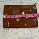 Madewell 100% Leather Brown w/ Gold Details Clutch Wallet Small Bag Photo 3
