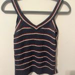 Madewell  Ribbed Striped Knit Tank Top - Navy/Red/White - Size XS Photo 1