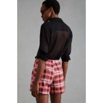 Maeve Anthropologie  Plaid Skort Orange Purple Pink EUC US 8 Fall Basic Photo 1